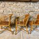 Lot de 3 fauteuils rotin osier