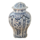 Large covered vase in Delft pottery