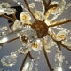 Chandelier 12 lamps with grapevines in crystal, bronze and regulated