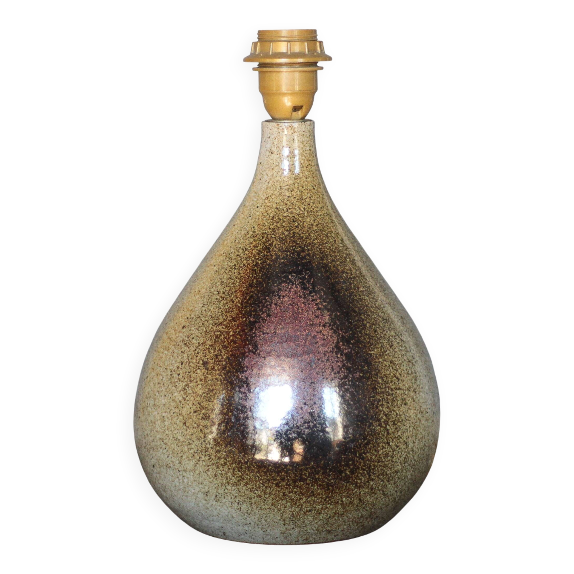 Vintage signed stoneware lamp, table lamp, lamp to place, pottery.
