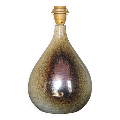 Lampe grès signée vintage, lampe de table, lampe a poser, poterie