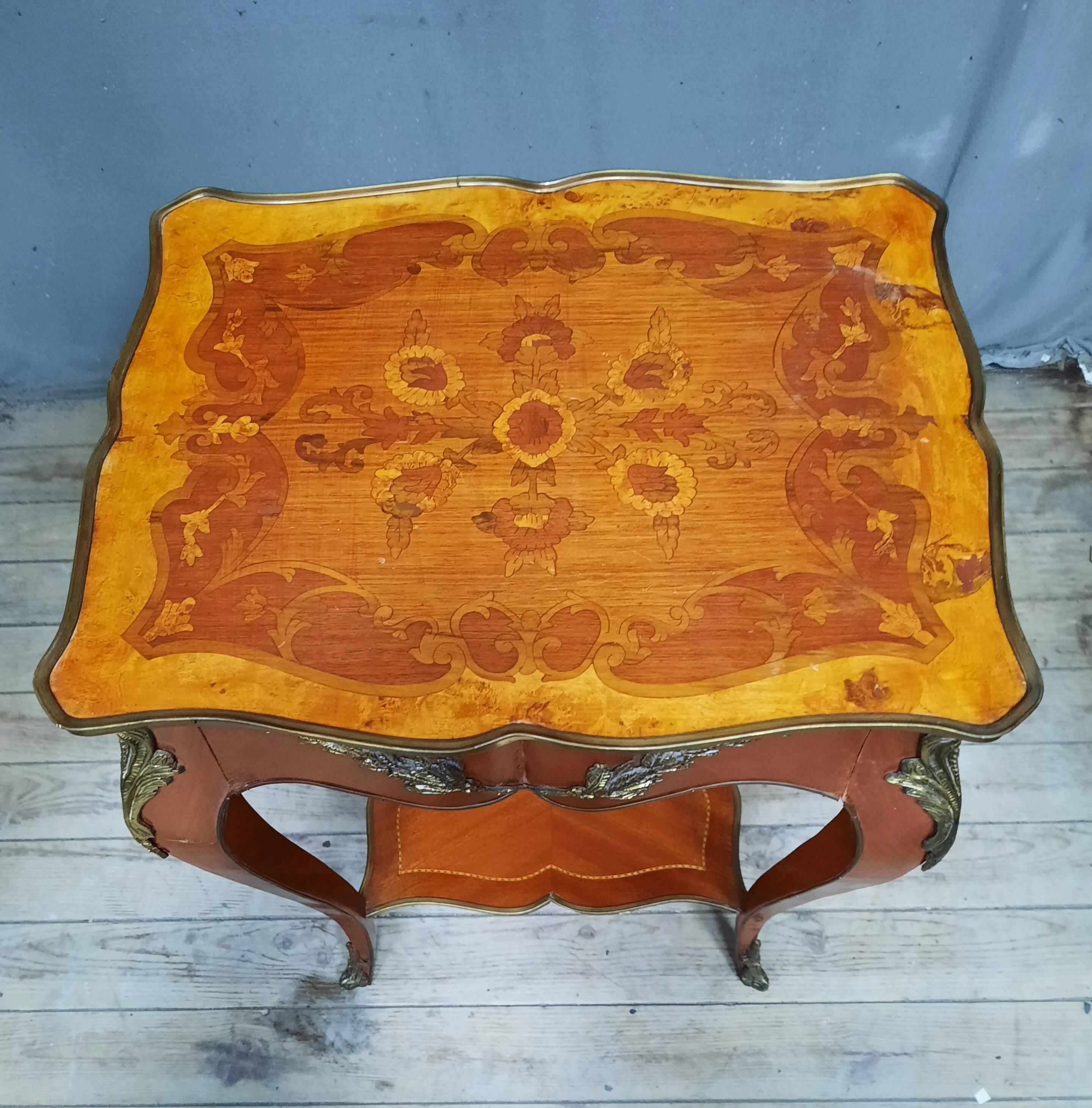 Louis XV style floral center table