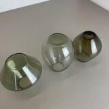 Set of Three Turmalin Vases Wilhelm Wagenfeld Wmf Attributed, Germany 1960s