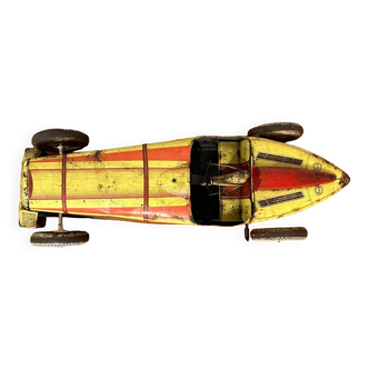 Charles Rossignol Bugatti 52 Tin Racing Car Toy from the 1930s