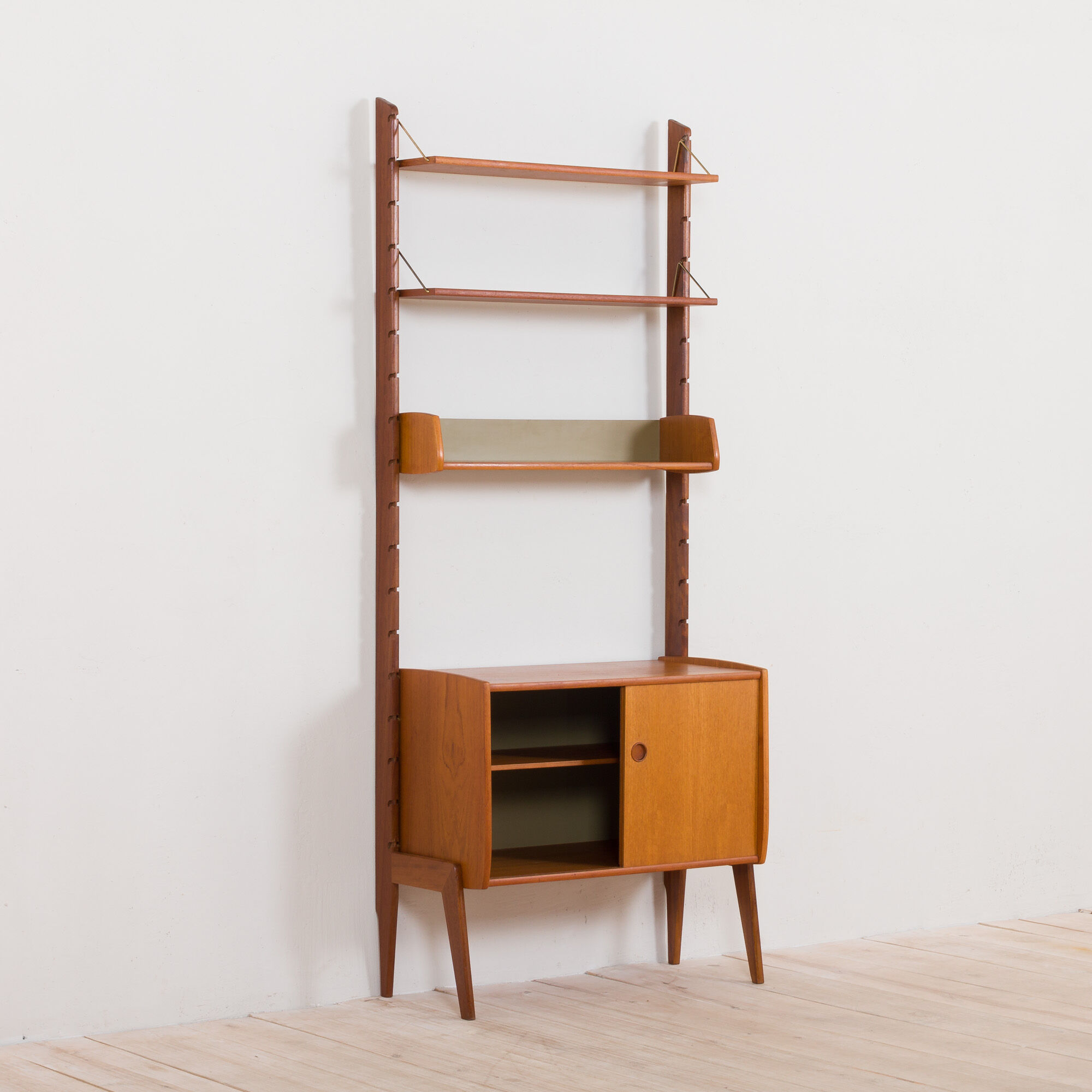 Norwegian free standing wall unit in teak by Torbjorn Afdal, 1960s