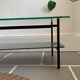 Vintage glass and steel coffee table Years 50