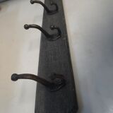 Wall-mounted coat rack with 4 hooks