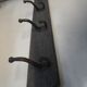 Wall-mounted coat rack with 4 hooks