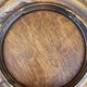 Antique French Art Deco pedestal table 1930s oak plant holder