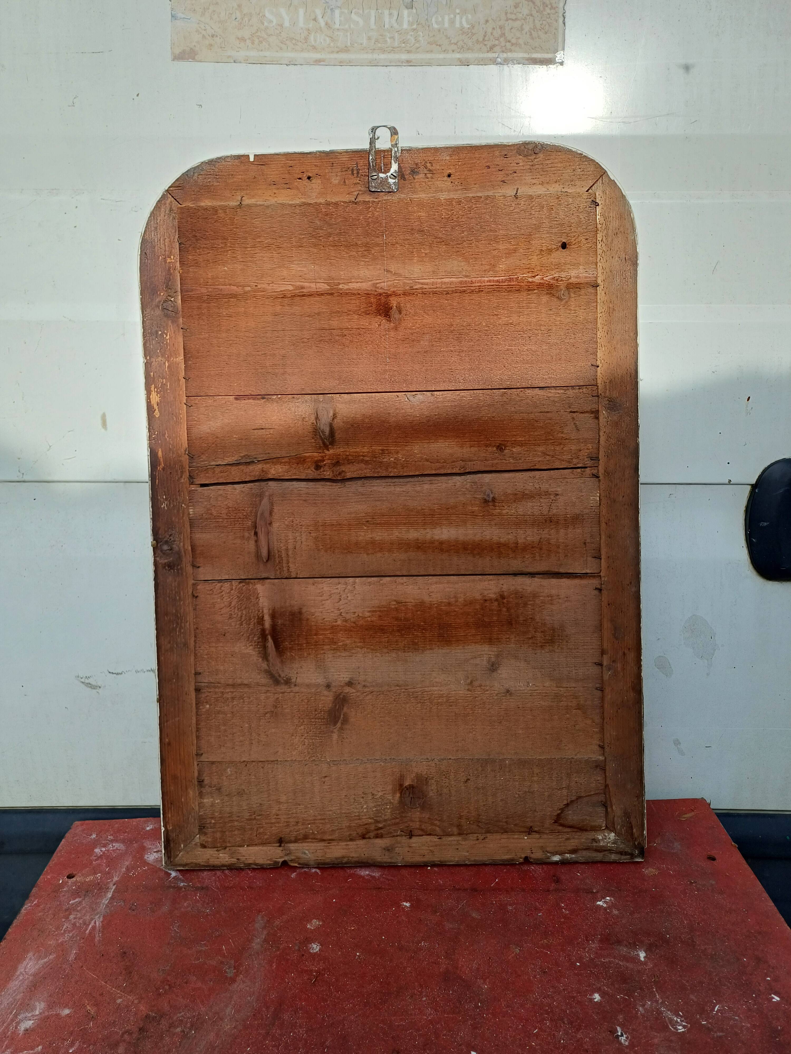 Napoleon III Mirror 19th Century Wood and Gilded Stucco