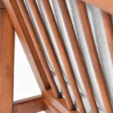 Original scandinavian armchair 60s, designer Z. Baczyk, delicate grey color, teak wood