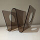 Michel Dumas plexiglass design magazine holders, 1970s