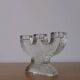 Pukeberg crystal glass candle holder "Tree" | Sweden | 1970s