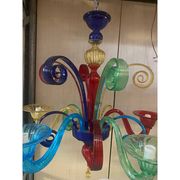 Murano Multicolors Glass Chandelier Random Colors 5 Arms