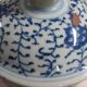 Antique blue and white porcelain pot from china, qing dynasty, 19th century