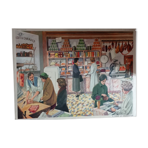 Affiche charcuterie ou - toilette