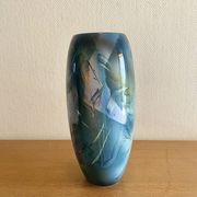 Grand vase en ceramique laquée signée Grech