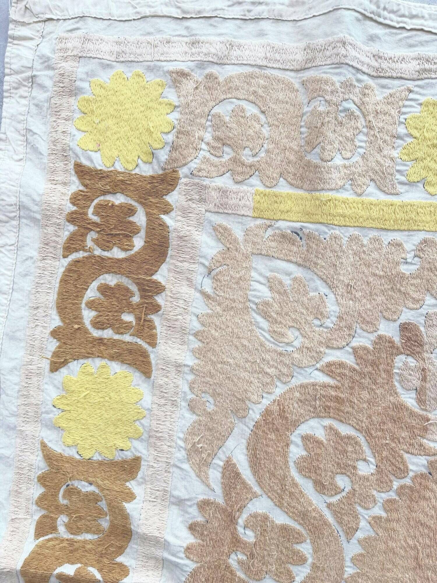 Vintage hand-embroidered tablecloth 128x142 cm
