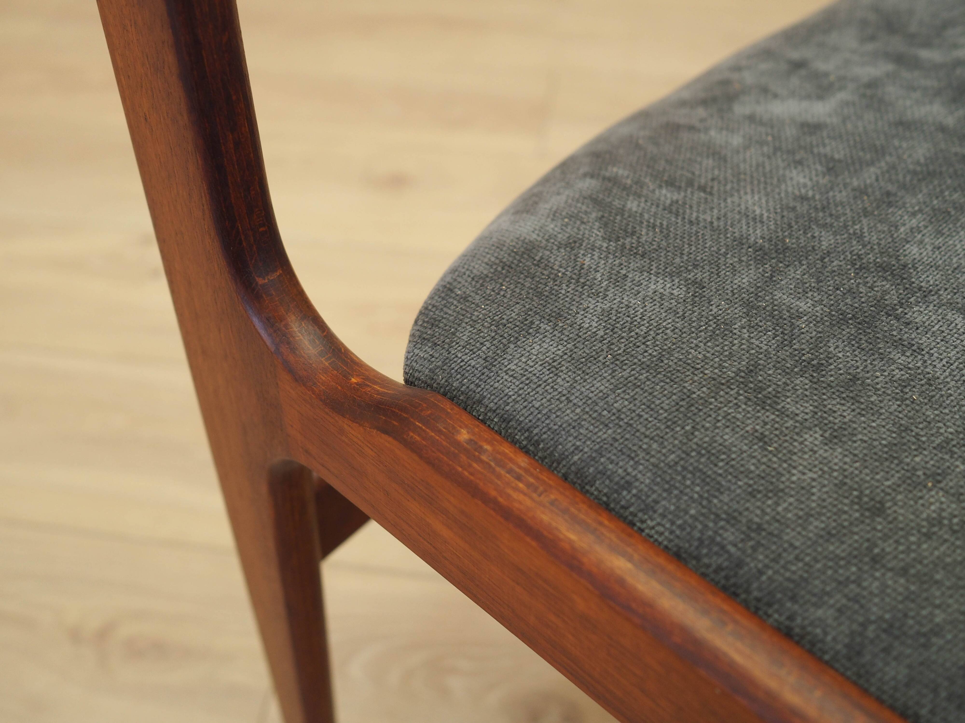 Set of four teak chairs, Danish design, 1970s, made in Denmark