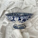 Flora pedestal bowl/salad bowl, Creil and Montereau, late 19th century