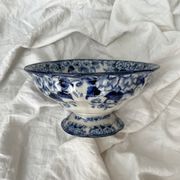 Flora pedestal bowl/salad bowl, Creil and Montereau, late 19th century