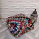 Handmade Berber pouf in wool 60 X 60 X 20 CM