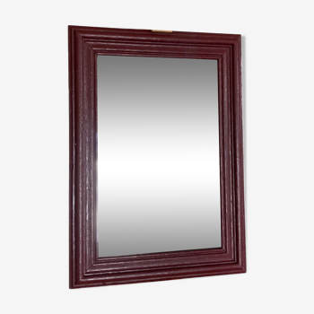 Solid oak mirror nineteenth century assembly mortise tenons