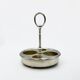 Vintage Christofle Fleuron Condiment Set in Silver Plate and Crystal Glass