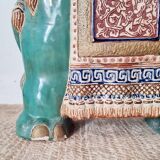 Side table - plant stand - Vintage ceramic elephant stool
