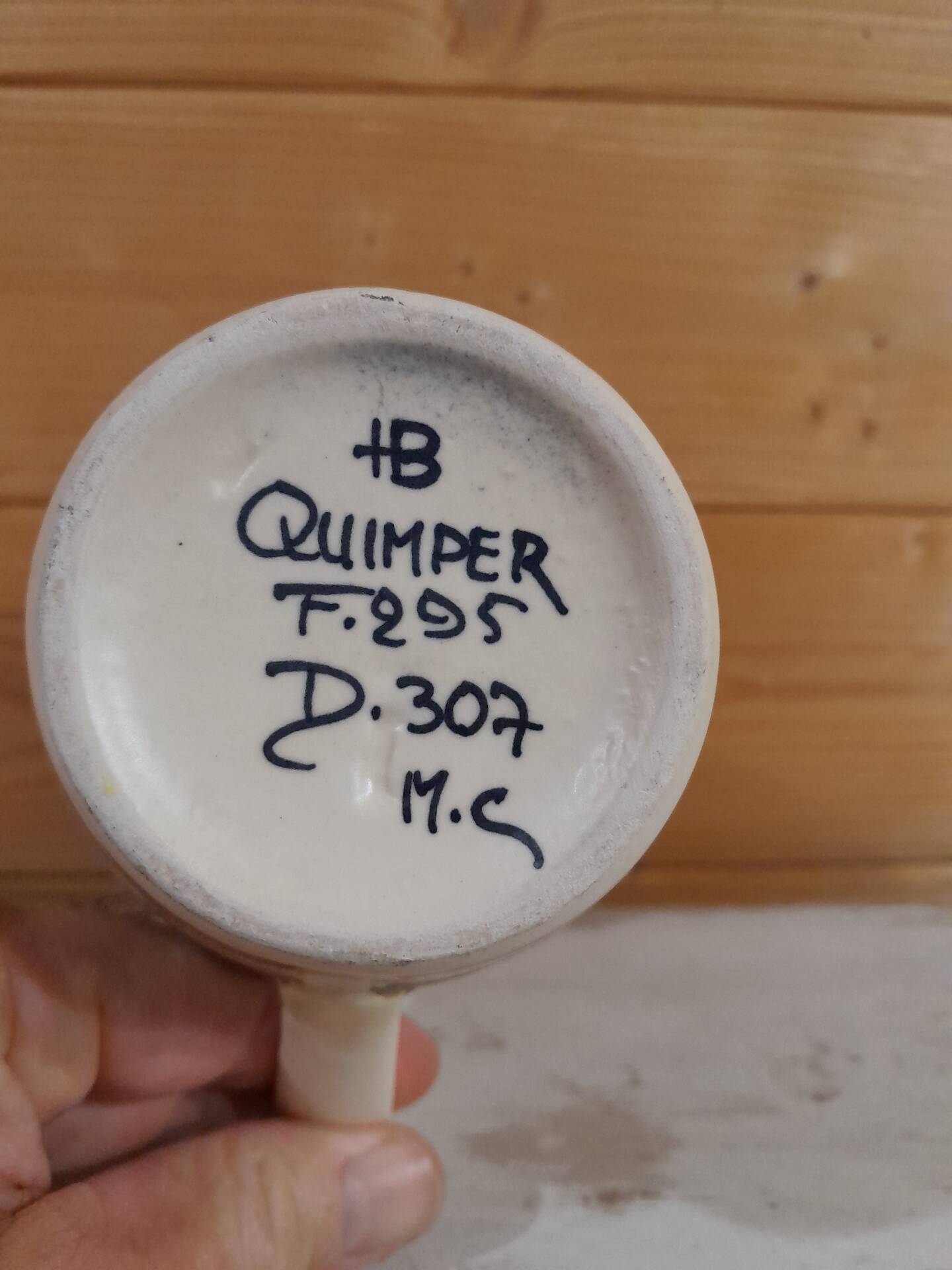 Jug / Creamer high HB Quimper - Hearts & Flowers