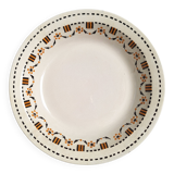 Gien orange and black deep dish, model 456