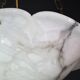 Great design extra large size Art Deco white alabaster chandelier, 1950s