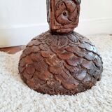 Old carved wooden church desk