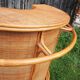 Old Rattan Bar with 2 Matching Stools