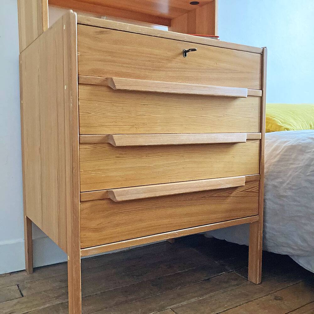 Bibliothèque pin massif