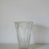 Crystal vase with art deco patterns, 1950