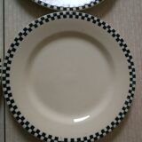 Set of 6 plates Damier Terre de fer Salins