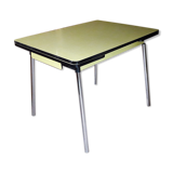Table en formica jaune vintage