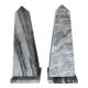 pair of obelisk bookends in marble Art Deco style