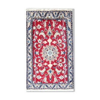 Handmade antique persian nain rug 56x95cm