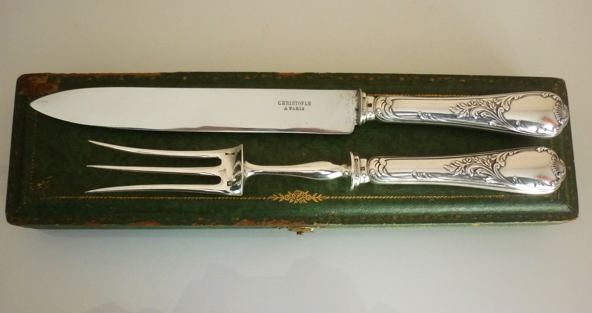 Service, covered to cut, leg christofle old model louis xv around 1900