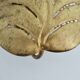 Large "leaf" wall lamp in gold metal, gold leaf, 1970s, Jansen