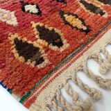 Moroccan Berber carpet Boujaad red with colorful patterns 252x158cm
