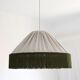 Suspension bella — rayures olive, franges bohème