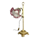 1880s period system desk lamp in gilded bronze