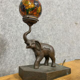 Bronze lamp with elephant Art Nouveau period around 1900