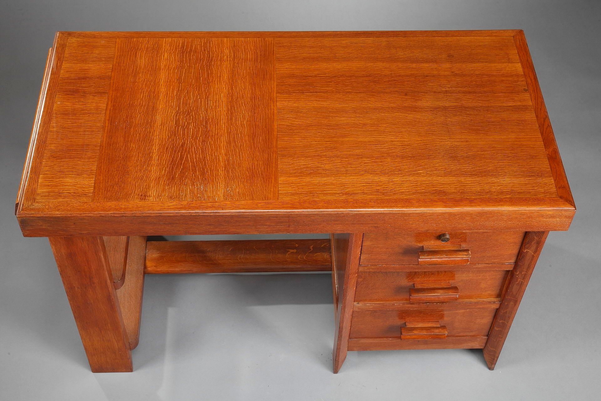 50s oak office by Pierre Bloch and Charles Dudouyt