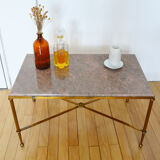 Brass marble coffee table 60s
