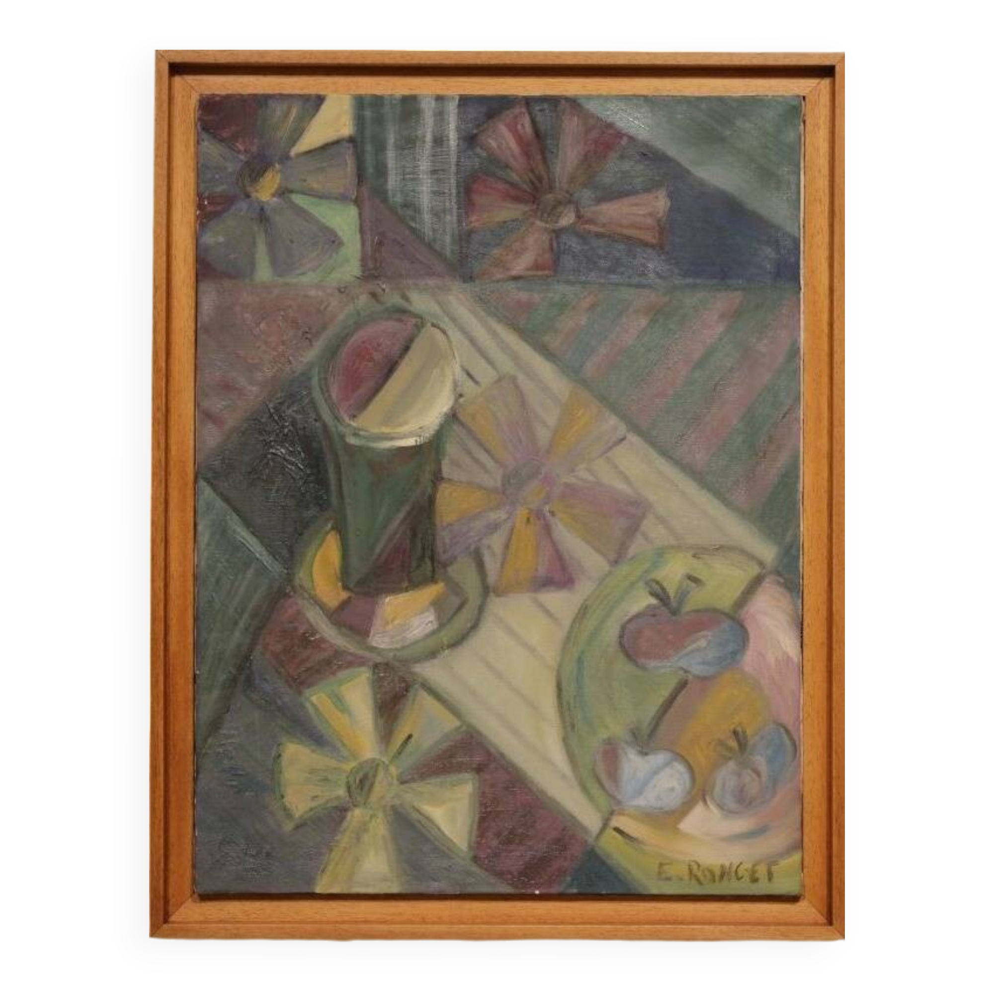 Cubist Still Life with Flowers - Elisabeth Ronget