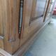 Showcase library with two sections in solid oak.